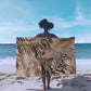 African Zebra Leopard Pattern Sarong Sand Taupe Beige