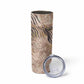 African Zebra Leopard Pattern Skinny Tumbler Sand Taupe Beige