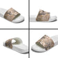 African Zebra Leopard Pattern Slide Sandals Sand Taupe Beige