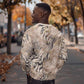 African Zebra Leopard Pattern Sweatshirt Sand Taupe Beige