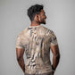 African Zebra Leopard Pattern T shirt Sand Taupe Beige
