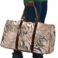 African Zebra Leopard Pattern Travel Bag Sand Taupe Beige