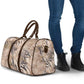 African Zebra Leopard Pattern Travel Bag Sand Taupe Beige