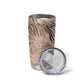 African Zebra Leopard Pattern Tumbler Cup Sand Taupe Beige