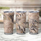 African Zebra Leopard Pattern Tumbler Cup Sand Taupe Beige