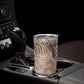 African Zebra Leopard Pattern Tumbler Cup Sand Taupe Beige