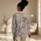 African Zebra Leopard Pattern Women Casual Shirt Sand Taupe Beige