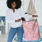 African Zebra Leopard Pattern Laundry Basket Blush Savannah