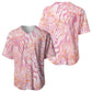 African Zebra Leopard Pattern Baseball Jersey Blush Savannah