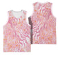 African Zebra Leopard Pattern Basketball Jersey Blush Savannah