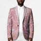 African Zebra Leopard Pattern Blazer Blush Savannah