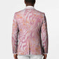 African Zebra Leopard Pattern Blazer Blush Savannah
