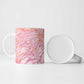 African Zebra Leopard Pattern Ceramic Mug Blush Savannah