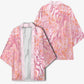 African Zebra Leopard Pattern Kimono Blush Savannah