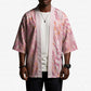 African Zebra Leopard Pattern Kimono Blush Savannah