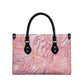 African Zebra Leopard Pattern Leather Bag Blush Savannah