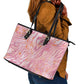 African Zebra Leopard Pattern Leather Tote Bag Blush Savannah