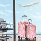 African Zebra Leopard Pattern Luggage Cover Blush Savannah