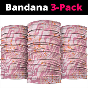 African Zebra Leopard Pattern Neck Gaiter Blush Savannah
