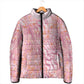 African Zebra Leopard Pattern Padded Jacket Blush Savannah