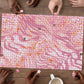 African Zebra Leopard Pattern Puzzle Blush Savannah