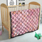 African Zebra Leopard Pattern Quilt Blush Savannah
