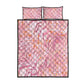 African Zebra Leopard Pattern Quilt Bed Set Blush Savannah