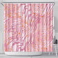 African Zebra Leopard Pattern Shower Curtain Blush Savannah