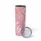 African Zebra Leopard Pattern Skinny Tumbler Blush Savannah