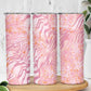 African Zebra Leopard Pattern Skinny Tumbler Blush Savannah