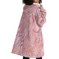 African Zebra Leopard Pattern Wearable Blanket Hoodie Blush Savannah