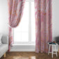 African Zebra Leopard Pattern Window Curtain Blush Savannah