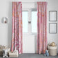 African Zebra Leopard Pattern Window Curtain Blush Savannah