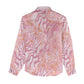 African Zebra Leopard Pattern Women Casual Shirt Blush Savannah