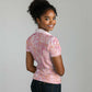 African Zebra Leopard Pattern Women Polo Shirt Blush Savannah