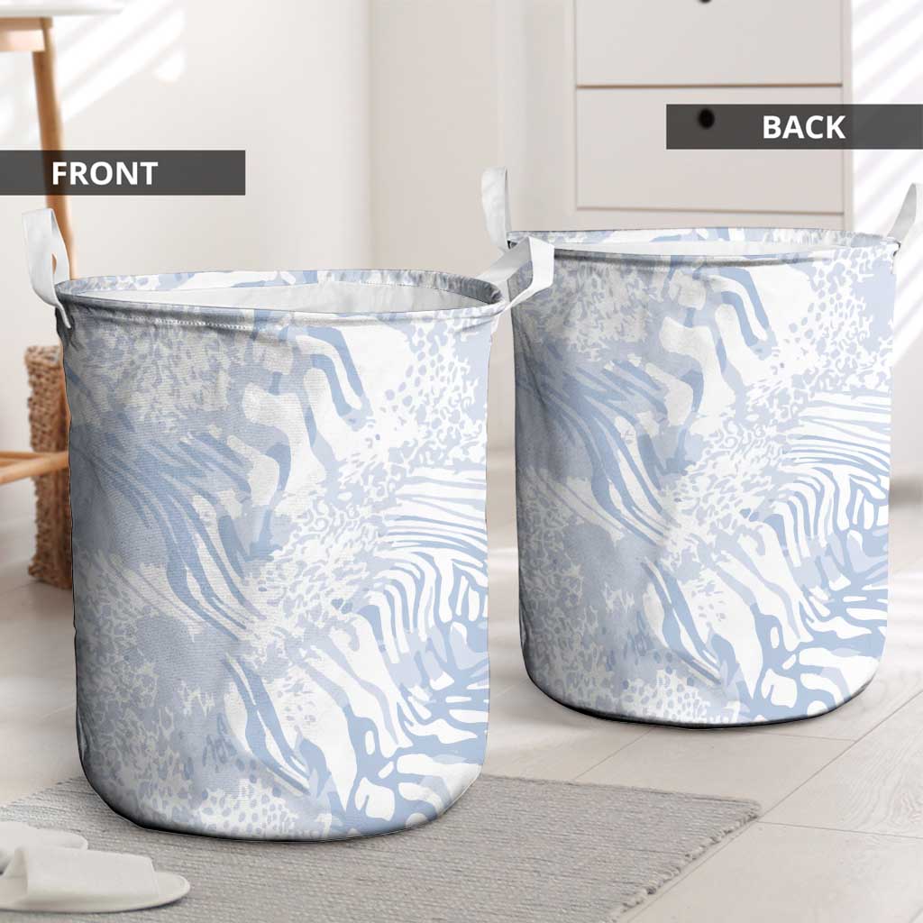 African Zebra Leopard Pattern Laundry Basket Sky Savannah