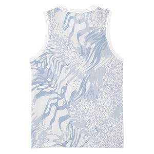 African Zebra Leopard Pattern Basketball Jersey Sky Savannah