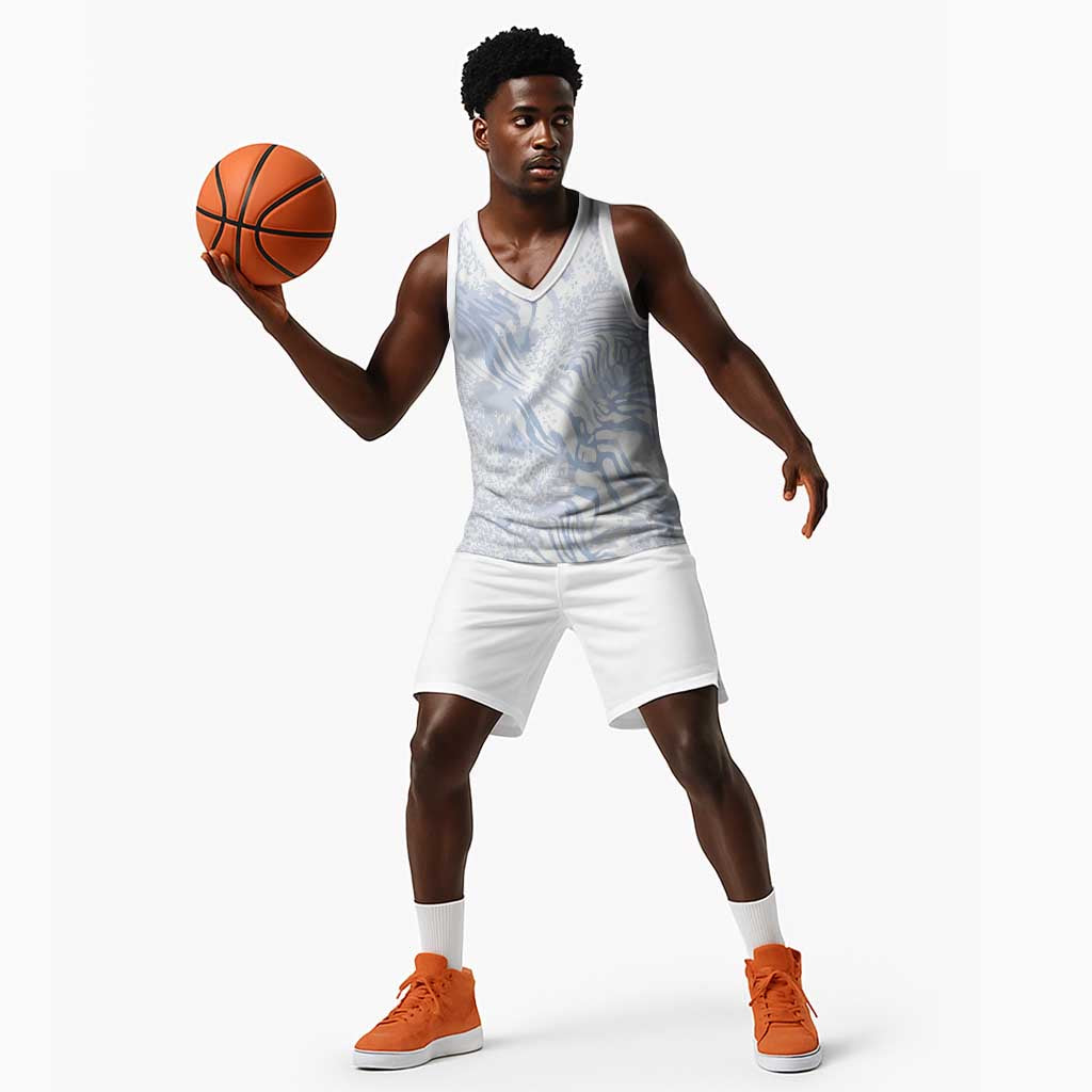 African Zebra Leopard Pattern Basketball Jersey Sky Savannah