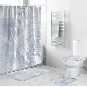 African Zebra Leopard Pattern Bathroom Set Sky Savannah