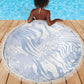African Zebra Leopard Pattern Beach Blanket Sky Savannah