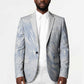 African Zebra Leopard Pattern Blazer Sky Savannah