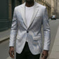 African Zebra Leopard Pattern Blazer Sky Savannah