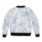African Zebra Leopard Pattern Bomber Jacket Sky Savannah
