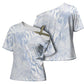 African Zebra Leopard Pattern Cross Shoulder Shirt Sky Savannah