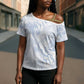 African Zebra Leopard Pattern Cross Shoulder Shirt Sky Savannah