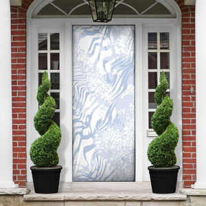 African Zebra Leopard Pattern Door Cover Sky Savannah