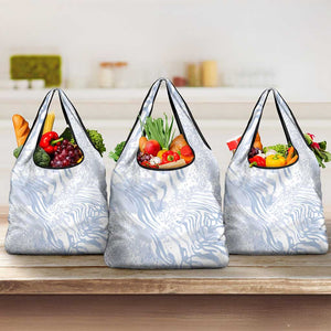 African Zebra Leopard Pattern Grocery Bag Sky Savannah