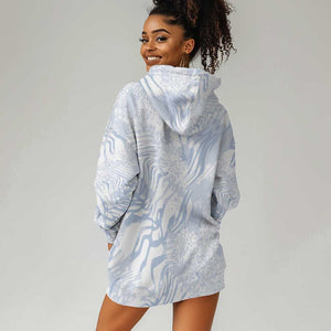 African Zebra Leopard Pattern Hoodie Dress Sky Savannah