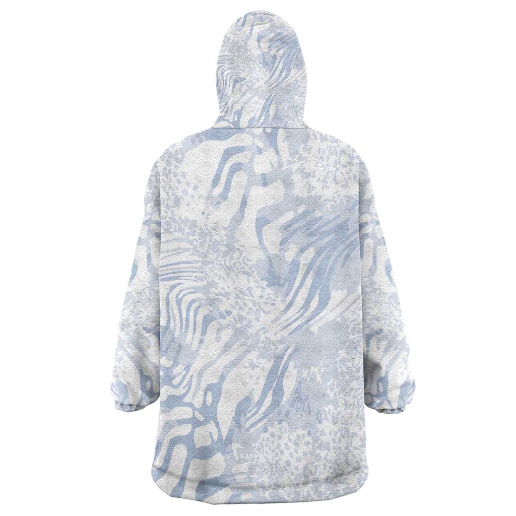 African Zebra Leopard Pattern Kid Wearable Blanket Hoodie Sky Savannah