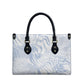 African Zebra Leopard Pattern Leather Bag Sky Savannah